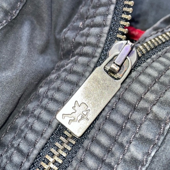 EDC Esprit Military Bomber Jacket Fur Hood Women’s Size M - Picture 8 of 12